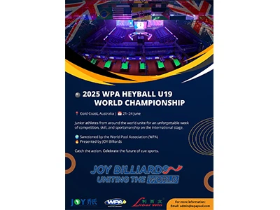 Australia WPA Heyball U19 World Championship akan datang tidak lama lagi!